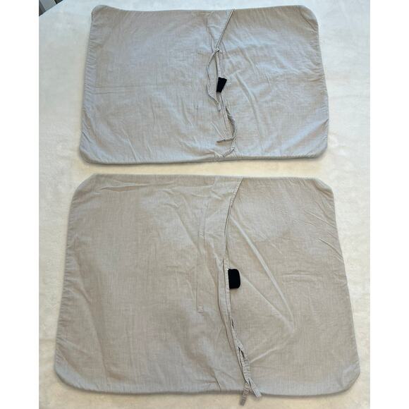 Nicole Miller Home Artelier Cream Pillow Shams Standard 2 Piece Set Quilted - Picture 2 of 6